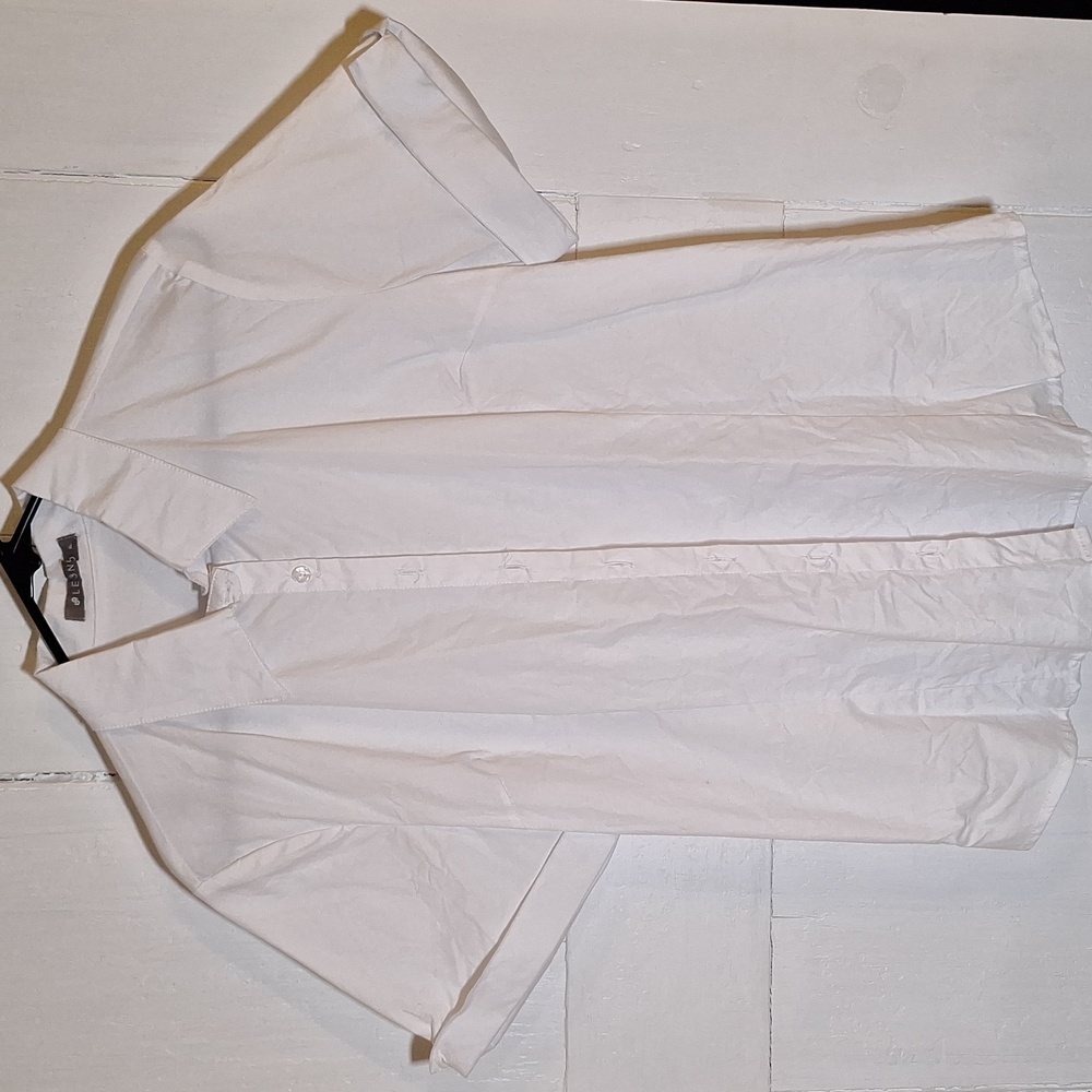 Basic white button down blouse
